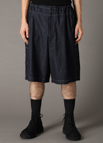 【1/16 10:00(JST) Release】8oz SLUB DENIM SIDE BUTTON SHORT PANTS