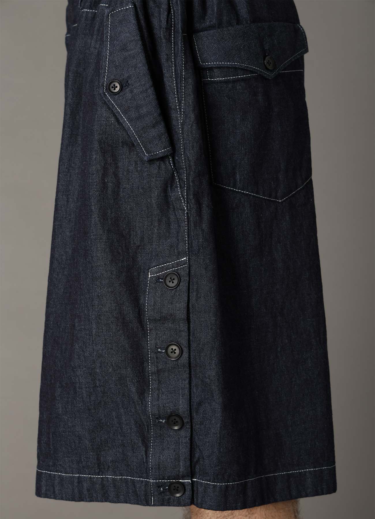 【1/16 10:00(JST) Release】8oz SLUB DENIM SIDE BUTTON SHORT PANTS