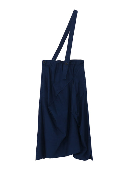 COTTON INDIGO TWILL SQUARE SKIRT