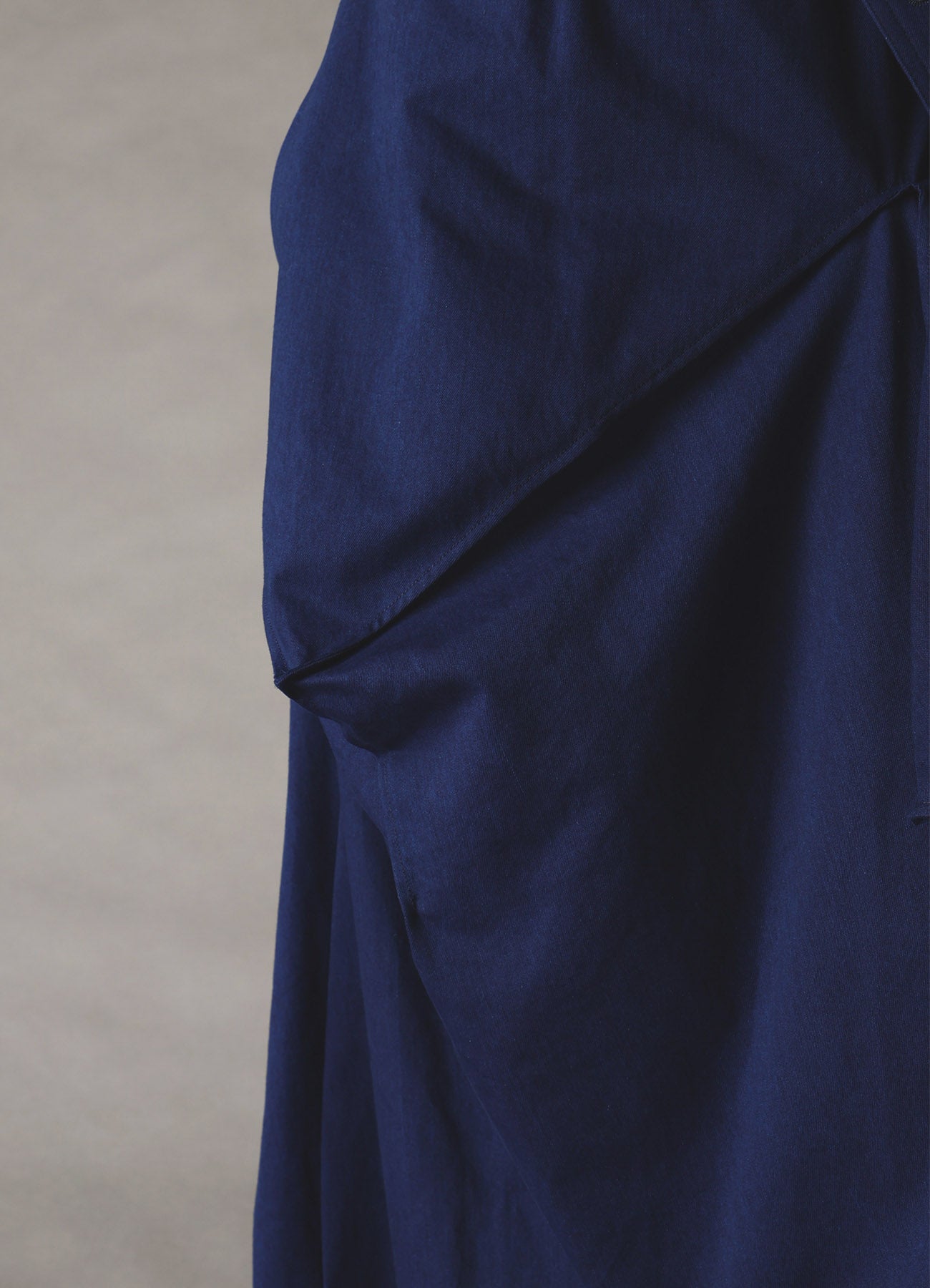 COTTON INDIGO TWILL SQUARE SKIRT