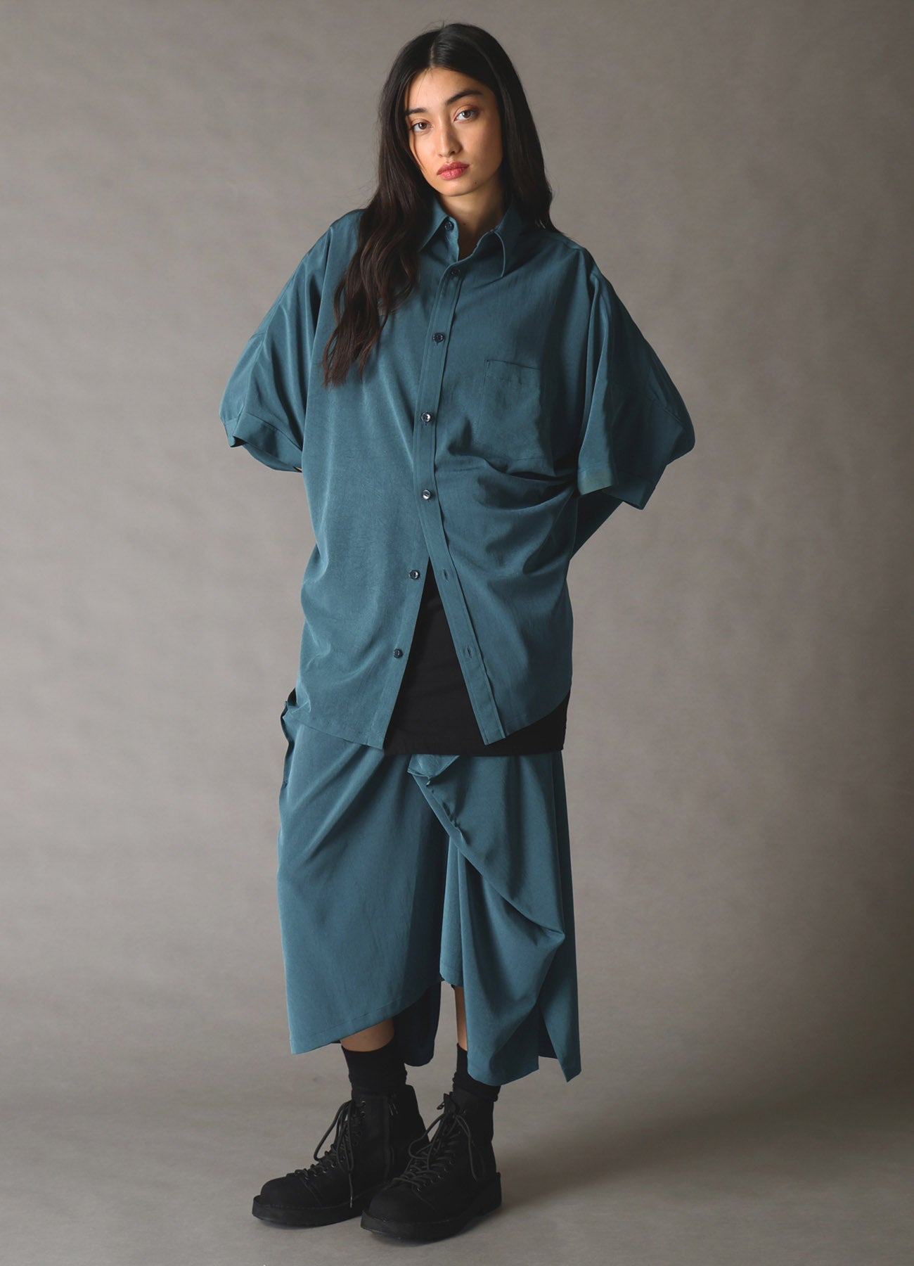 CREPE de CHINE SQUARE SKIRT – THE SHOP YOHJI YAMAMOTO