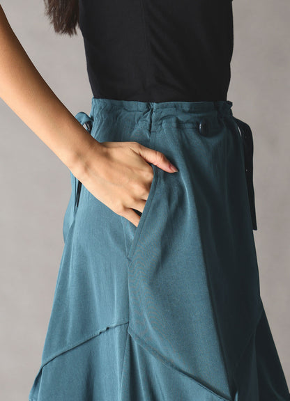 CREPE de CHINE SQUARE SKIRT