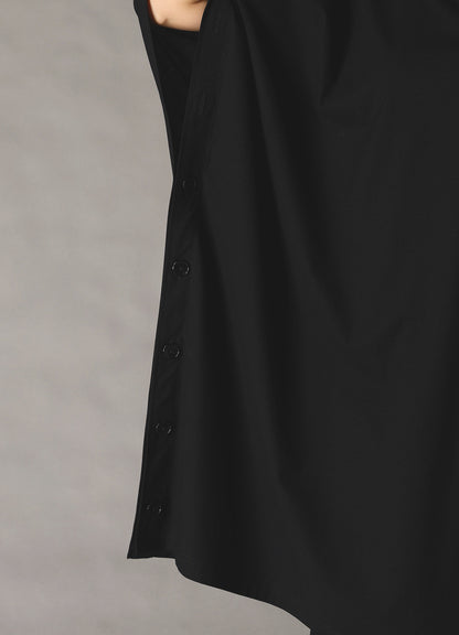 30 HARD TWIST STRETCH JERSEY SIDE BUTTON BIG T-SHIRT