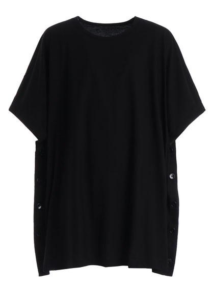 30 HARD TWIST STRETCH JERSEY SIDE BUTTON BIG T-SHIRT