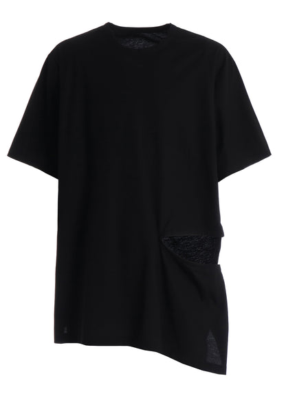 30 HARD TWIST STRETCH JERSEY LEFT CUT-OUT T-SHIRT