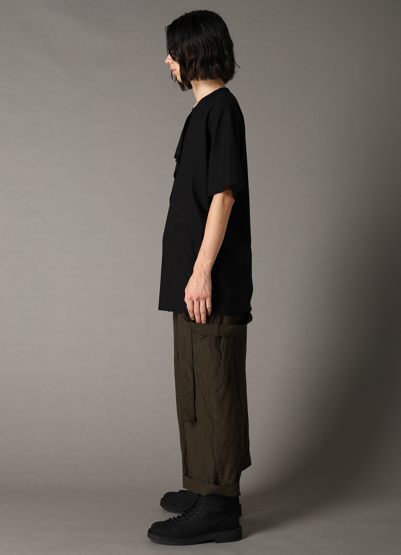 30 HARD TWIST STRETCH JERSEY LAYERED SHORT SLEEVE T-SHIRT