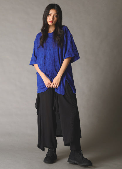 CATCH WASHER WRINKLE JERSEY MIX T-SHIRT