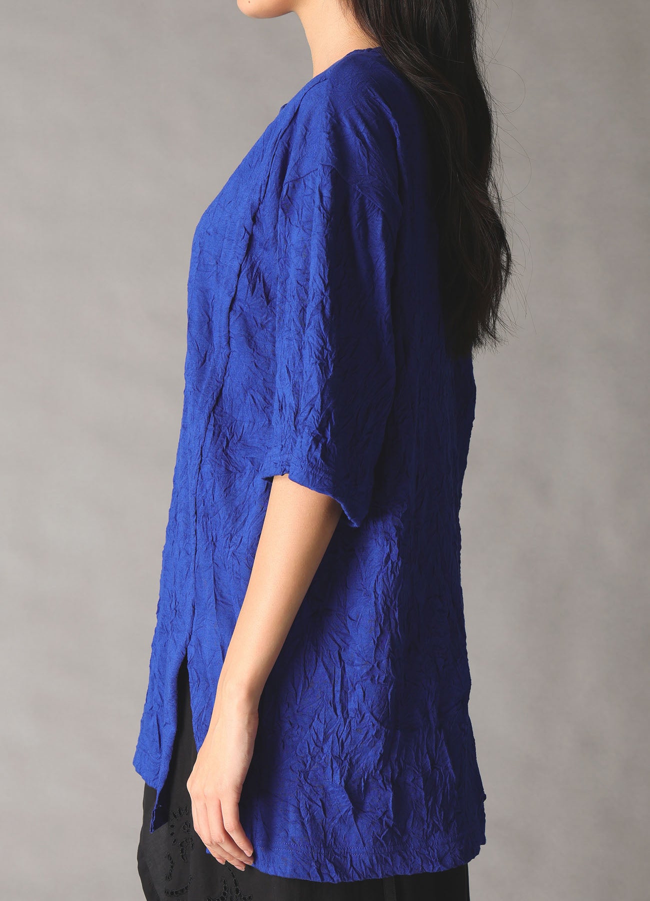 CATCH WASHER WRINKLE JERSEY MIX T-SHIRT