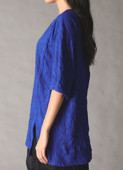 CATCH WASHER WRINKLE JERSEY MIX T-SHIRT