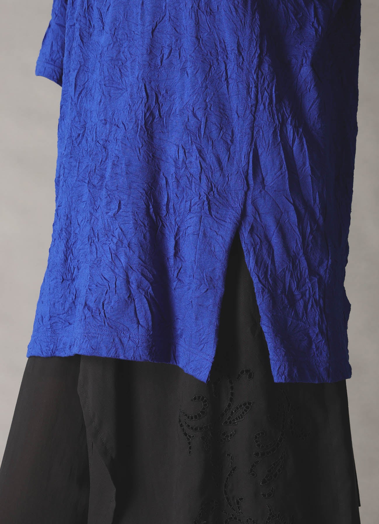 CATCH WASHER WRINKLE JERSEY MIX T-SHIRT