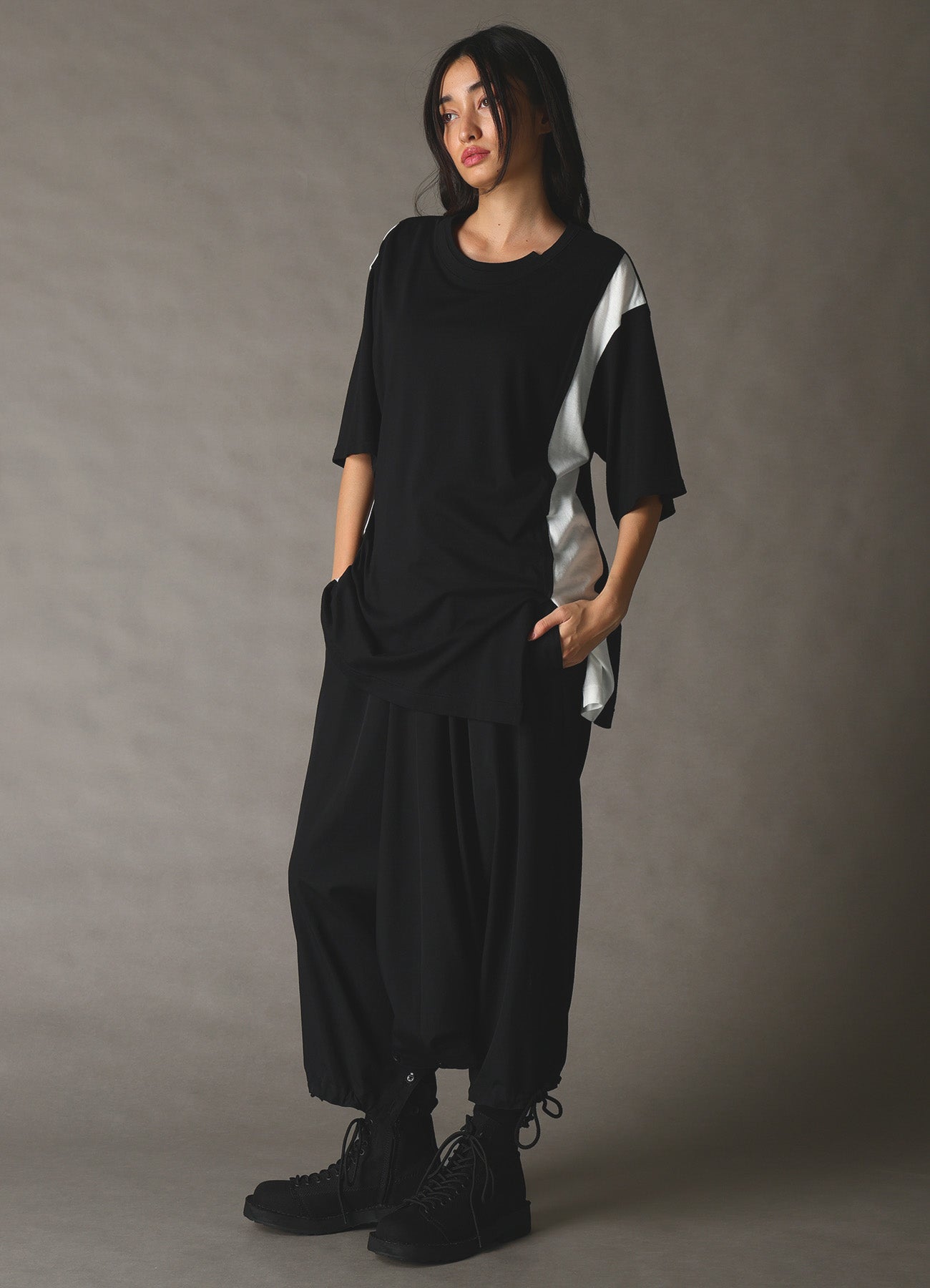 COMBINATION JERSEY MIX T-SHIRT – THE SHOP YOHJI YAMAMOTO