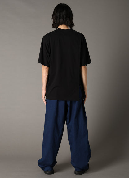 BLUE FLOWER PRINT SHORT SLEEVE T-SHIRT