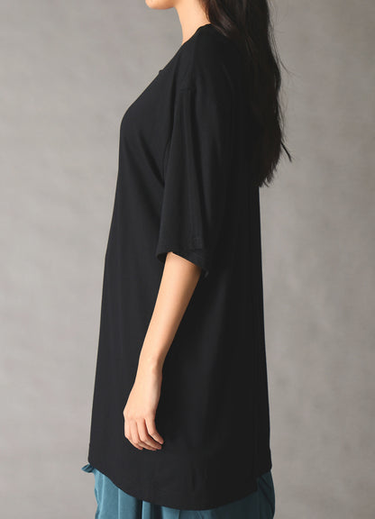 COMBINATION JERSEY SHORT SLEEB T-SHIRT