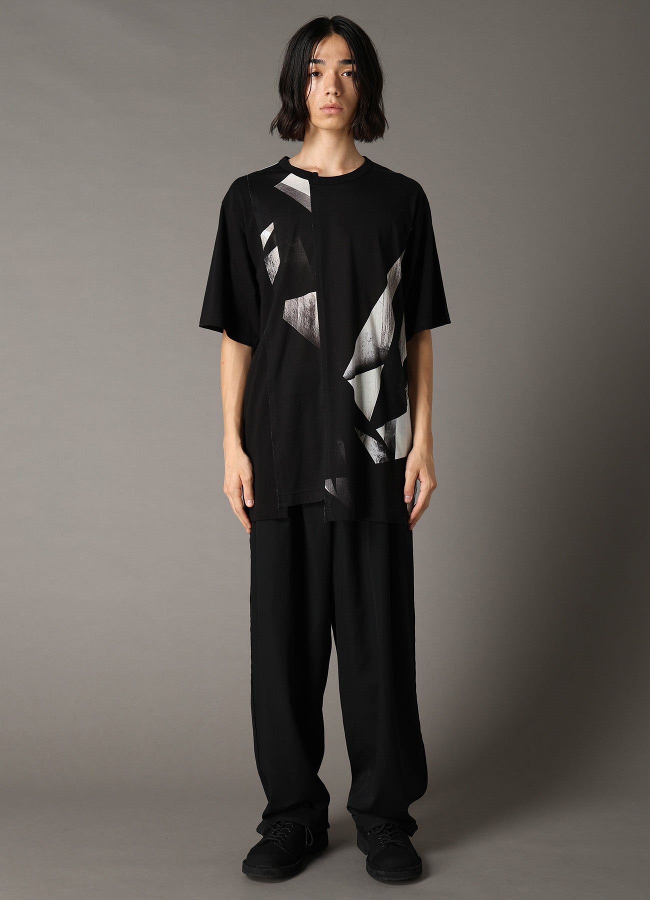 GEOMETRIC PRINT COTTON JERSEY SHORT SLEEVE T