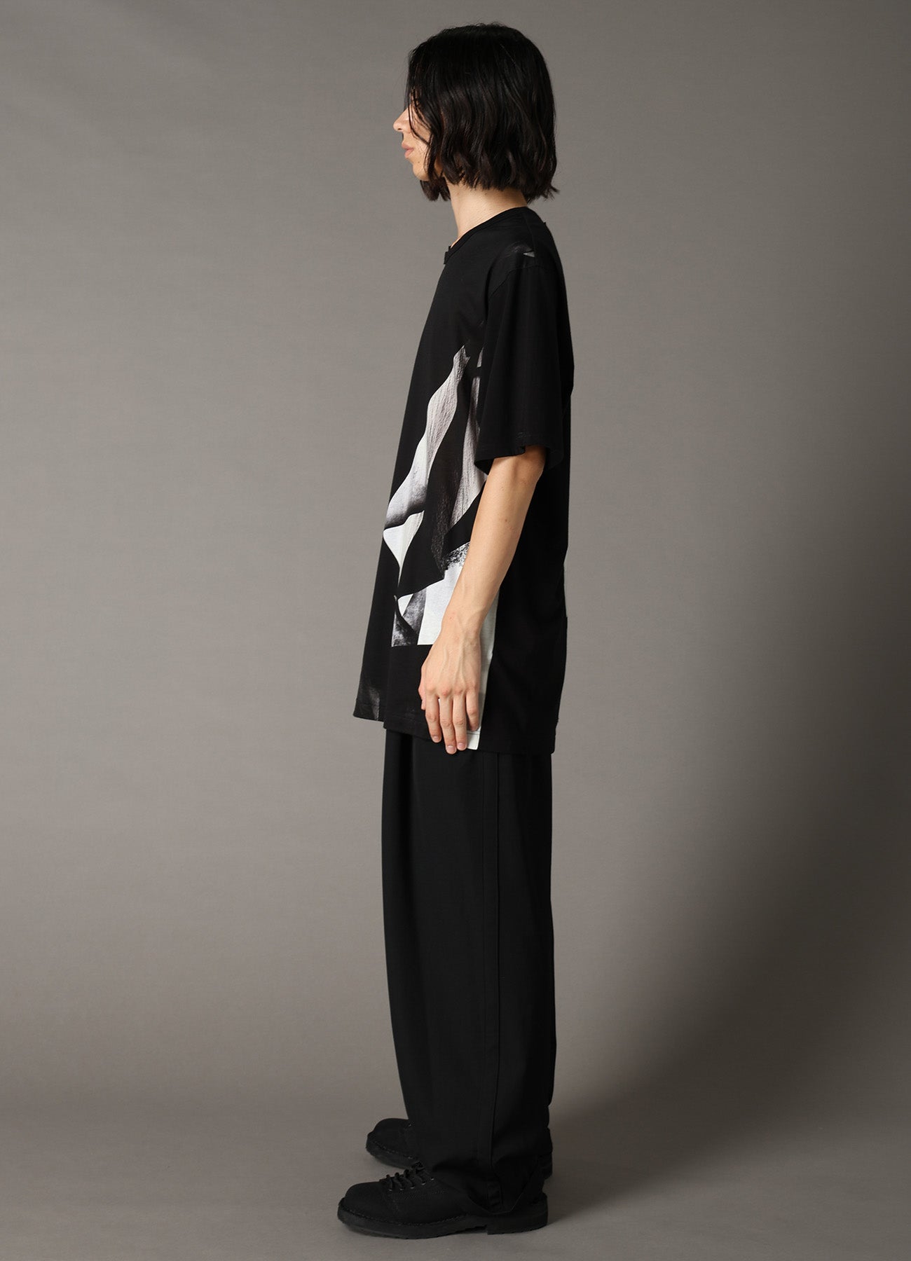 GEOMETRIC PRINT COTTON JERSEY SHORT SLEEVE T