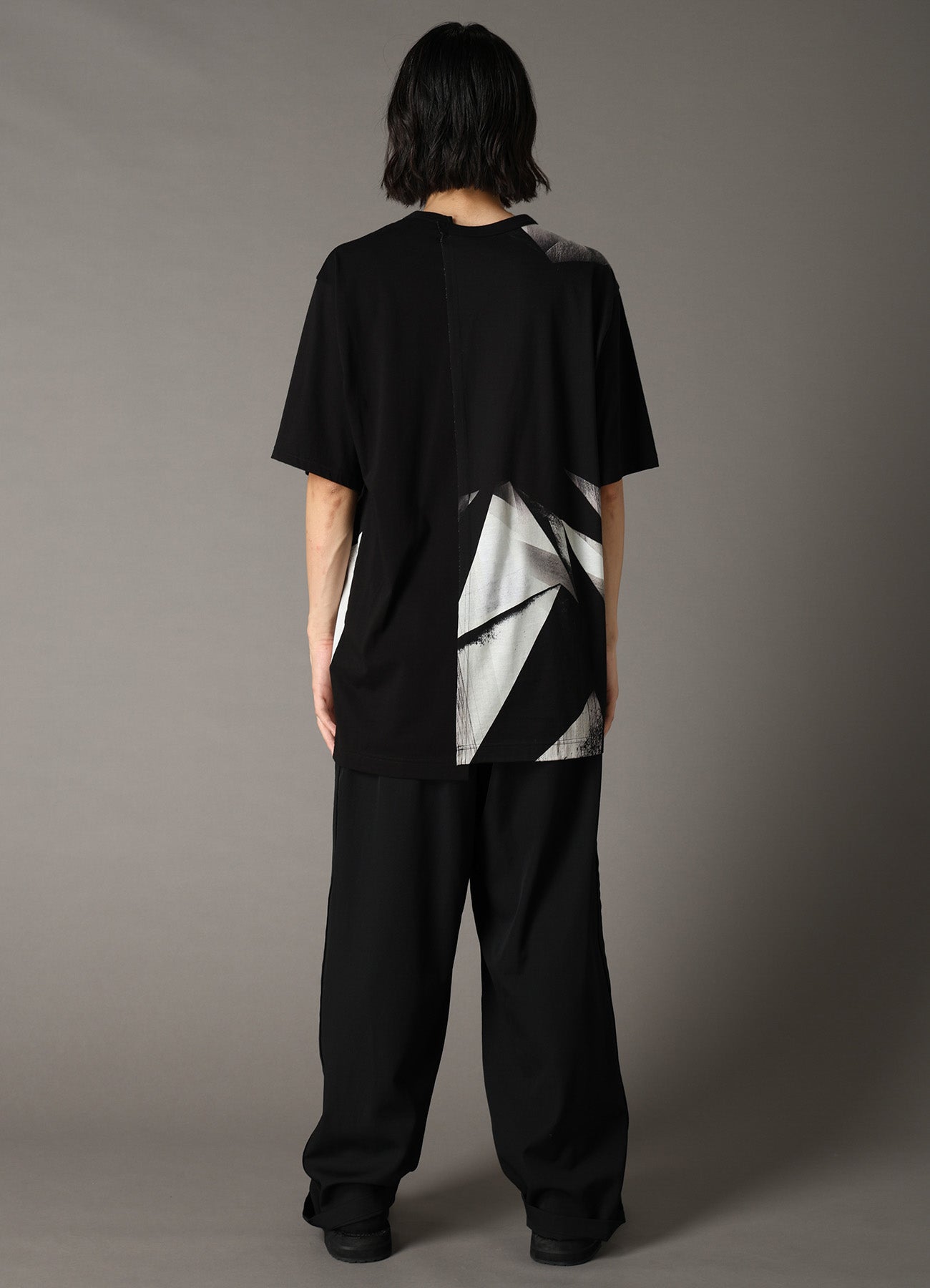 GEOMETRIC PRINT COTTON JERSEY SHORT SLEEVE T