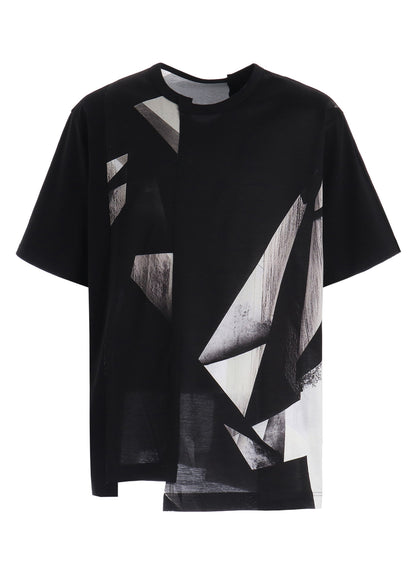 GEOMETRIC PRINT COTTON JERSEY SHORT SLEEVE T