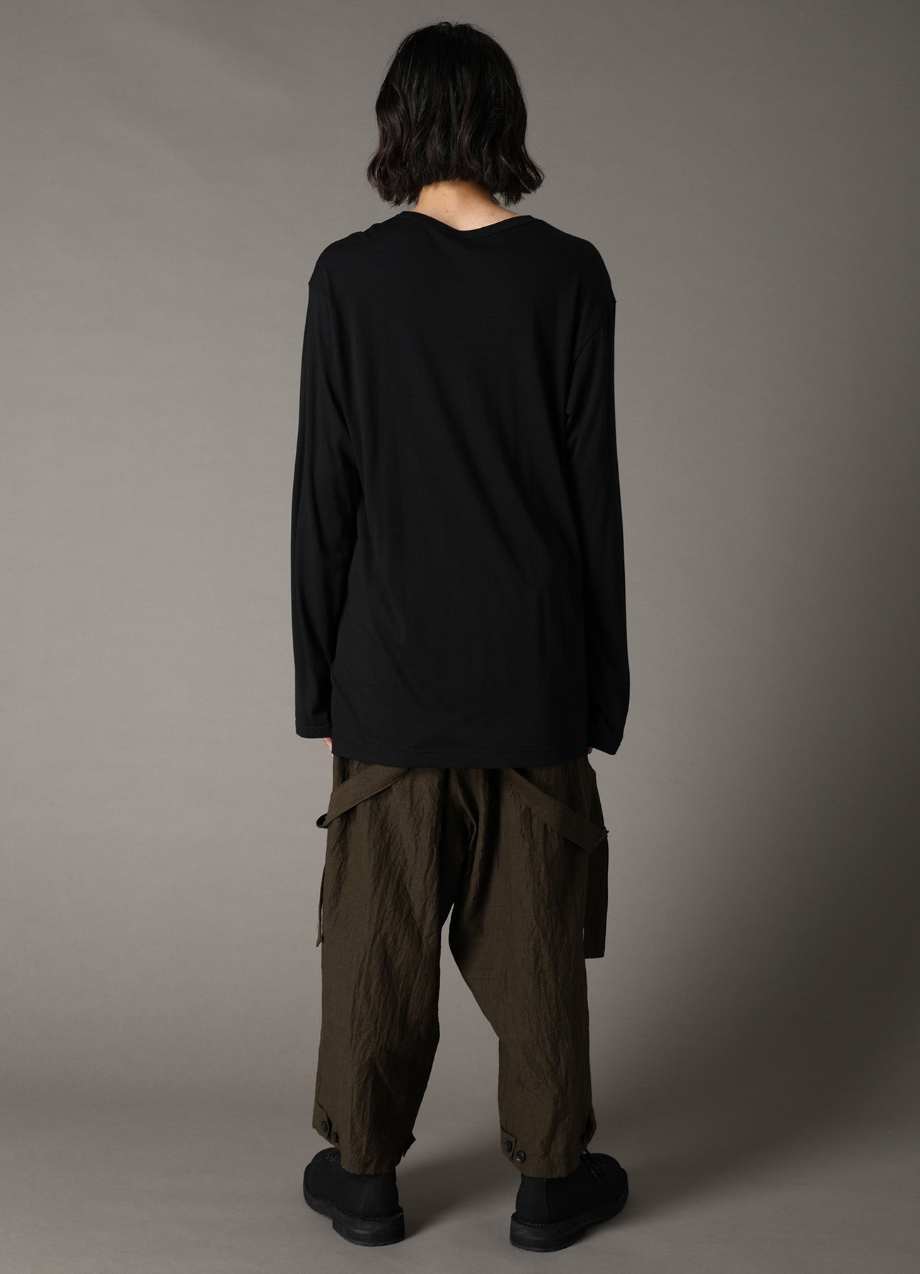 COMBINATION JERSEY LONG SLEEB T-SHIRT – THE SHOP YOHJI YAMAMOTO