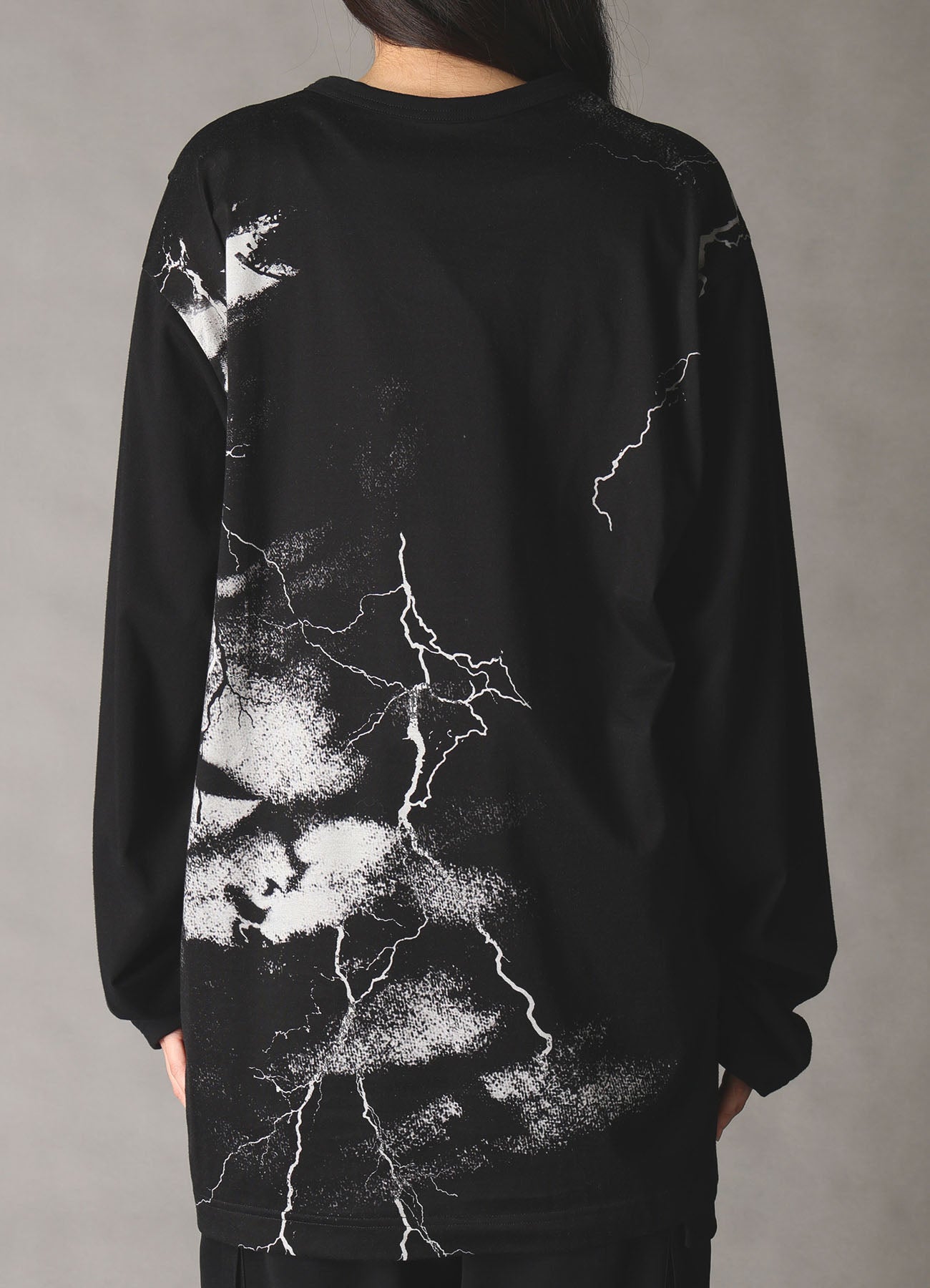 CROW PRINT COTTON JERSEY LONG SLEEVE T