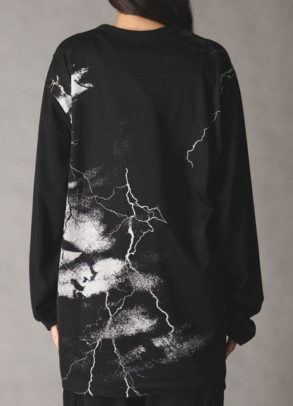 CROW PRINT COTTON JERSEY LONG SLEEVE T