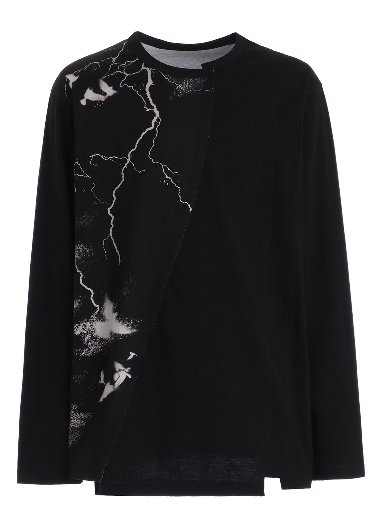 CROW PRINT COTTON JERSEY LONG SLEEVE T