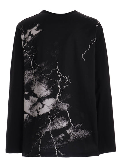 CROW PRINT COTTON JERSEY LONG SLEEVE T