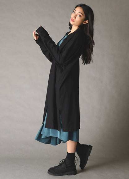 30 HARD TWIST STRETCH JERSEY LONG CARDIGAN
