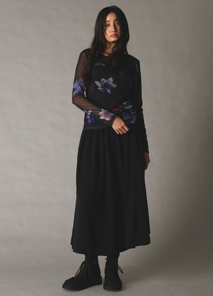 【1/16 10:00(JST) Release】LILY PATTERN SOFT TULLE LONG SLEEVE T