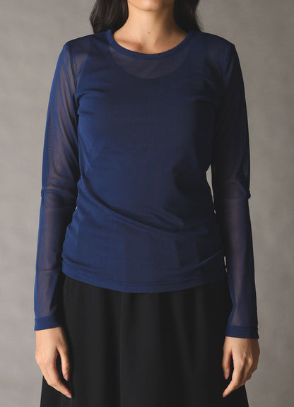 SOFT TULLE ELBOW CUT-OUT TOP