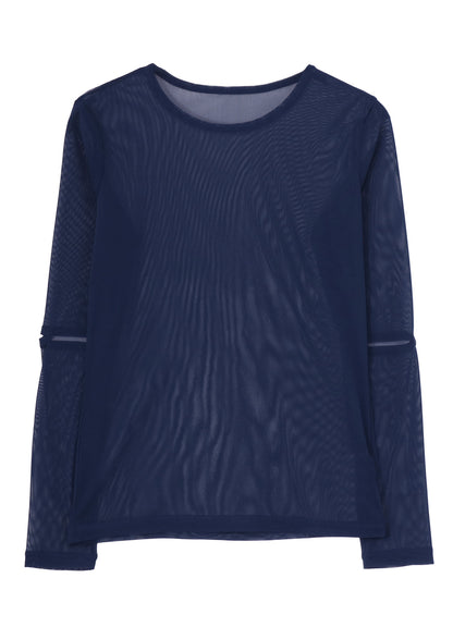 SOFT TULLE ELBOW CUT-OUT TOP