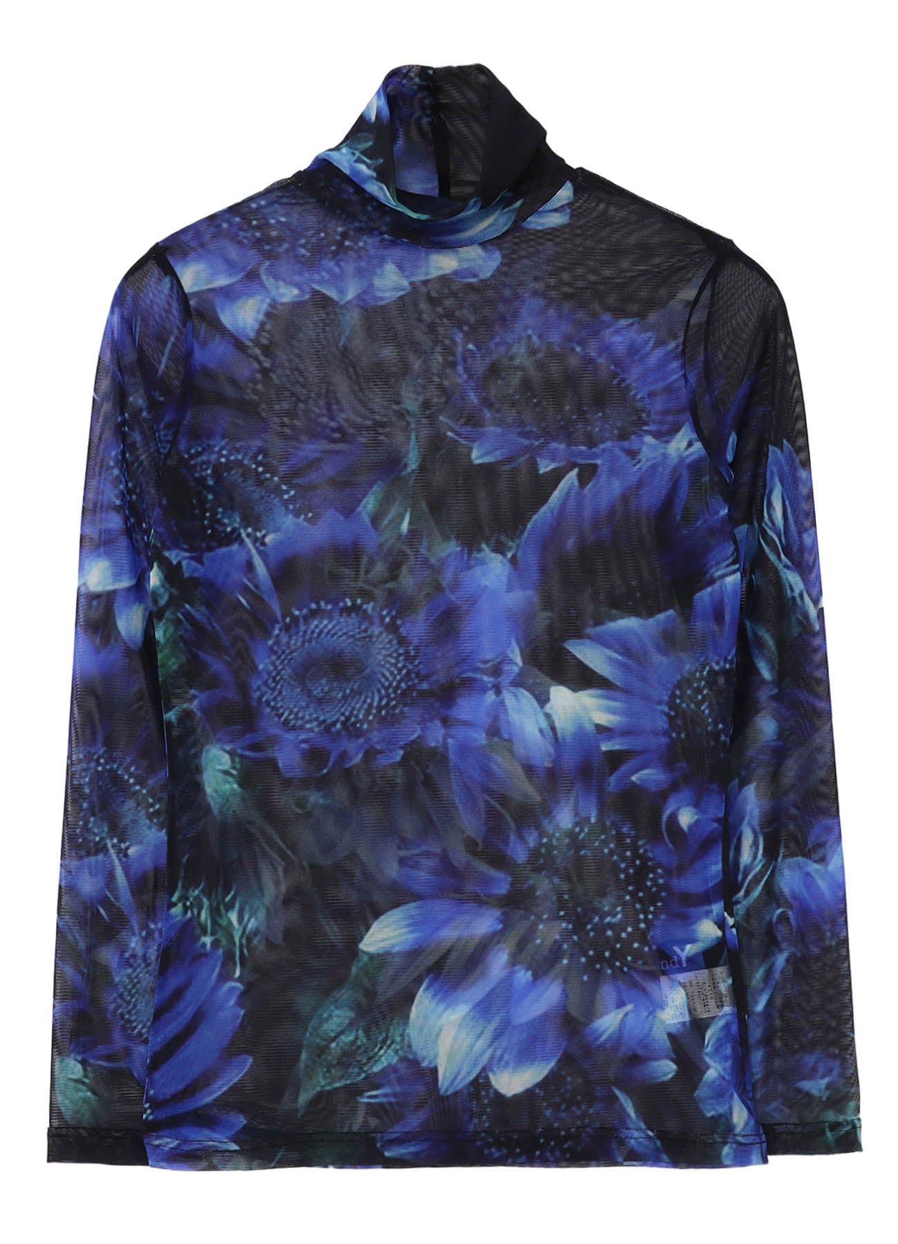 BULE FLOWER PRINT SOFT TULLE