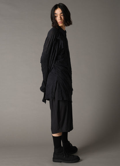 T/C WASHER JERSEY FRONT DRAPE SHIRT