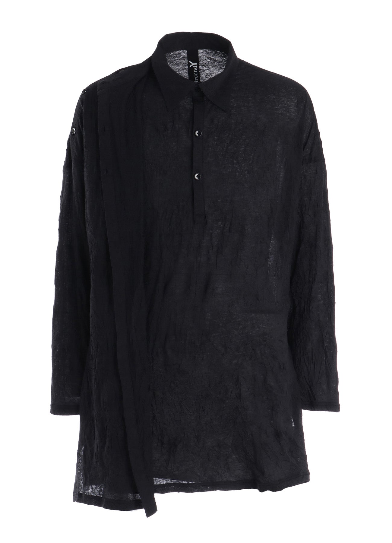 T/C WASHER JERSEY FRONT DRAPE SHIRT