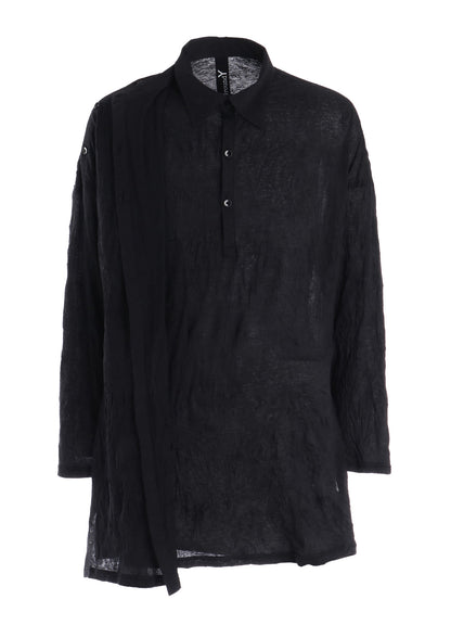 T/C WASHER JERSEY FRONT DRAPE SHIRT