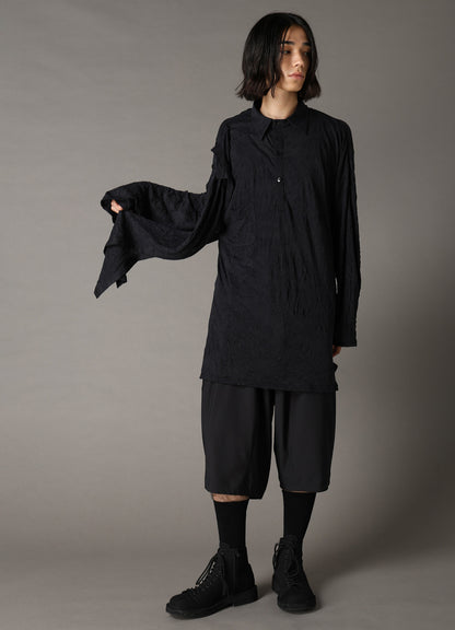 T/C WASHER JERSEY FRONT DRAPE SHIRT