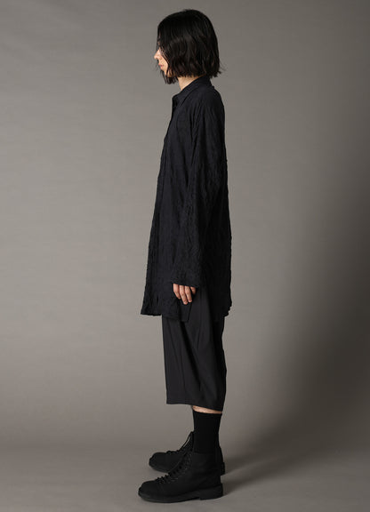 T/C WASHER JERSEY FRONT DRAPE SHIRT