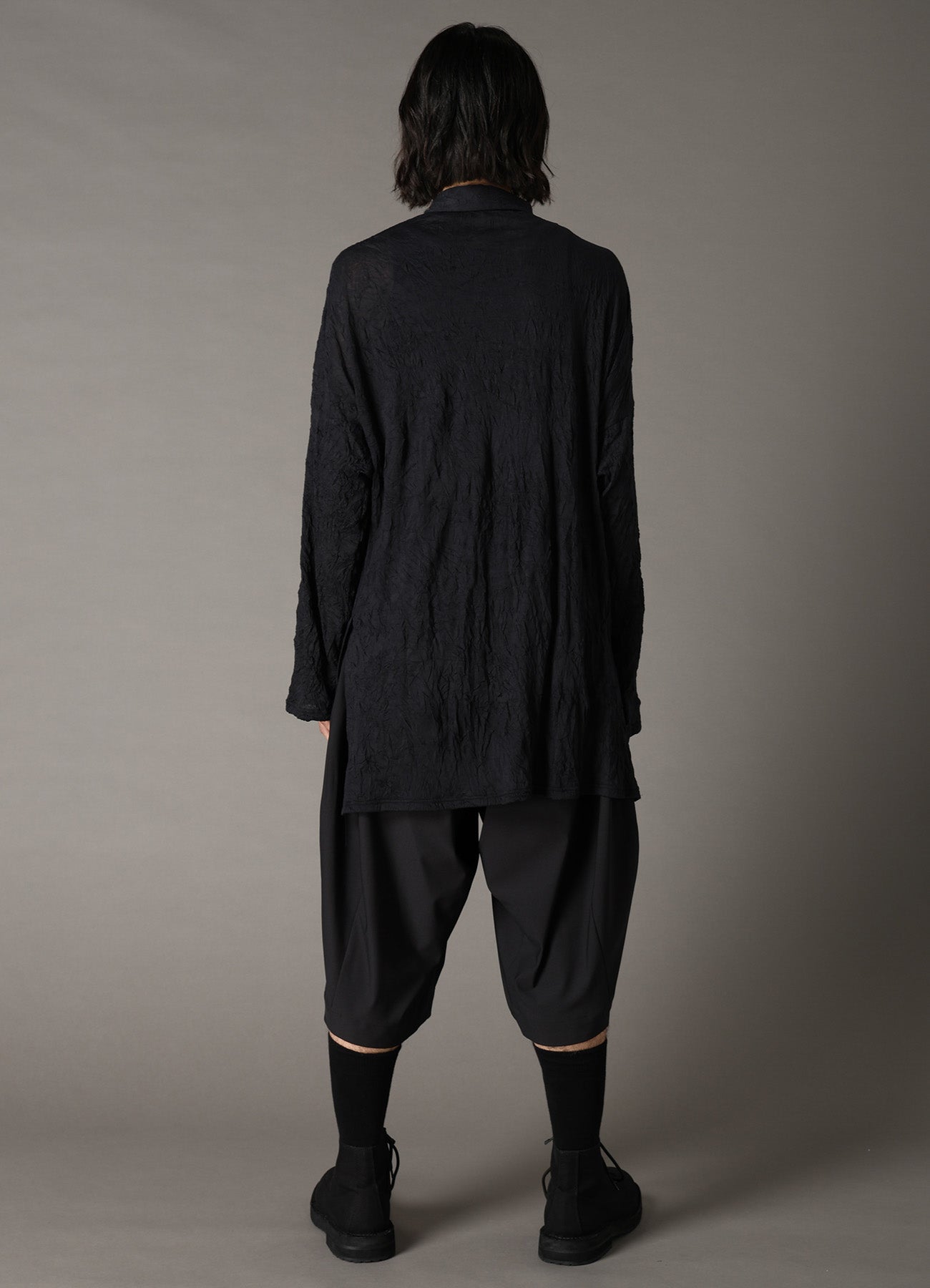 T/C WASHER JERSEY FRONT DRAPE SHIRT