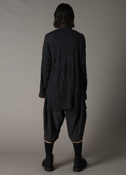 T/C WASHER JERSEY FRONT DRAPE SHIRT