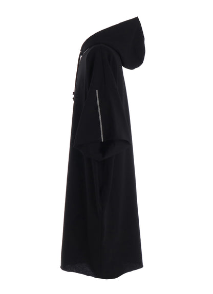 SLUB JERSEY LONG HOODIE WITH CHEST POCKET