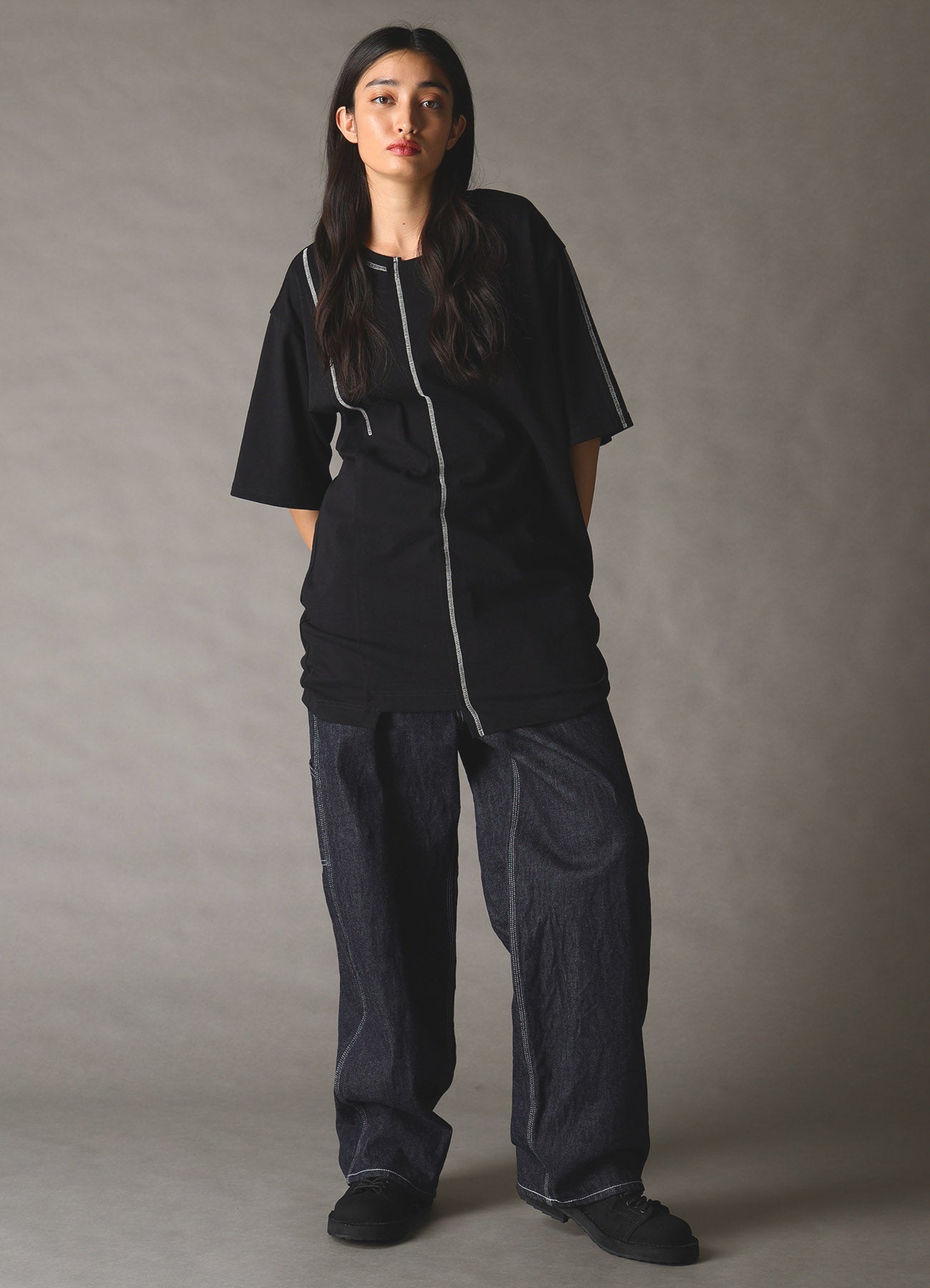 SLUB JERSEY SWITCHING T-SHIRT – THE SHOP YOHJI YAMAMOTO