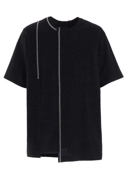 SLUB JERSEY SWITCHING T-SHIRT