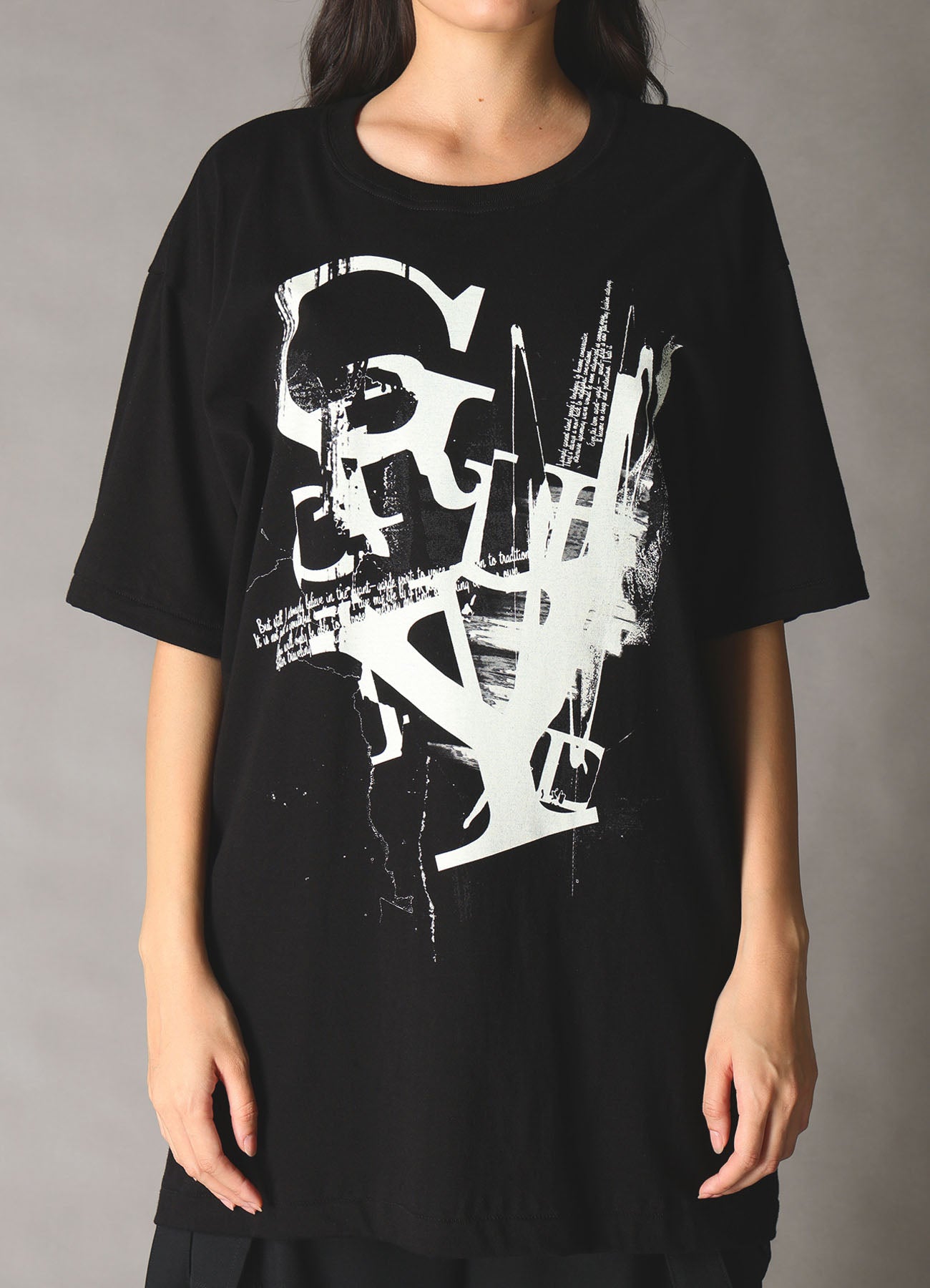 yohjiyamamoto Tシャツ Yohji Yamamoto x NEIGHBORHOOD graphic-print Cotton T-shirt | Black