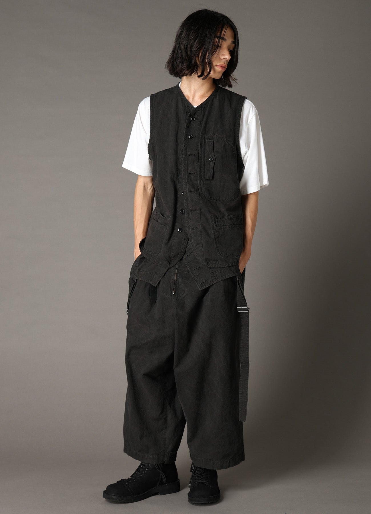 d*2様 YOHJI YAMAMOTO w−open lace vest 未使用 COTTON RIP PRODUCT PIGMENT DYED PIPING VEST – THE SHOP YOHJI YAMAMOTO