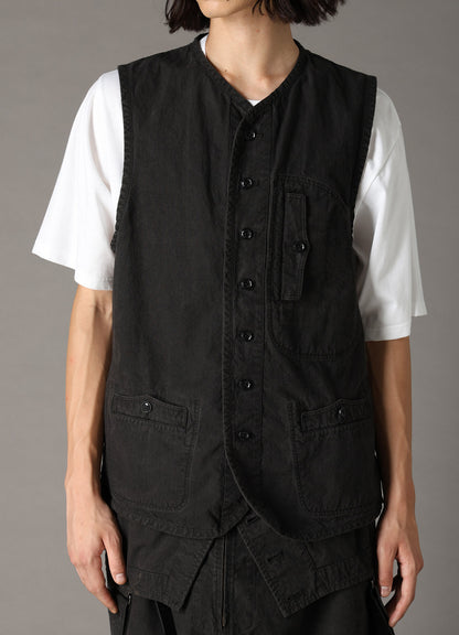 COTTON RIP PRODUCT PIGMENT DYED PIPING VEST