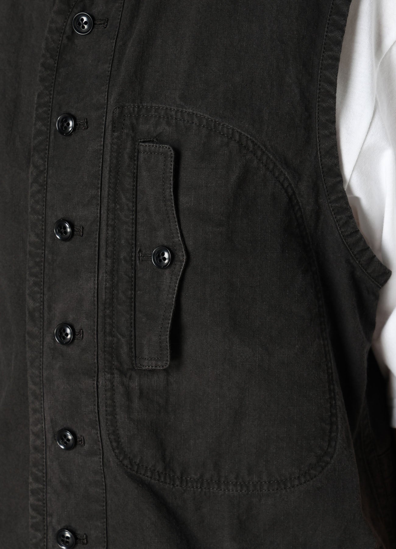 COTTON RIP PRODUCT PIGMENT DYED PIPING VEST – THE SHOP YOHJI YAMAMOTO