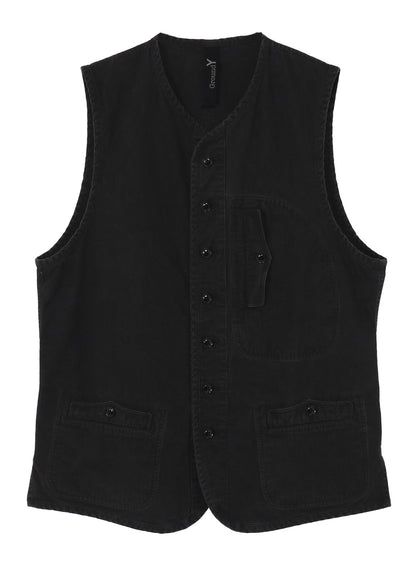 COTTON RIP PRODUCT PIGMENT DYED PIPING VEST