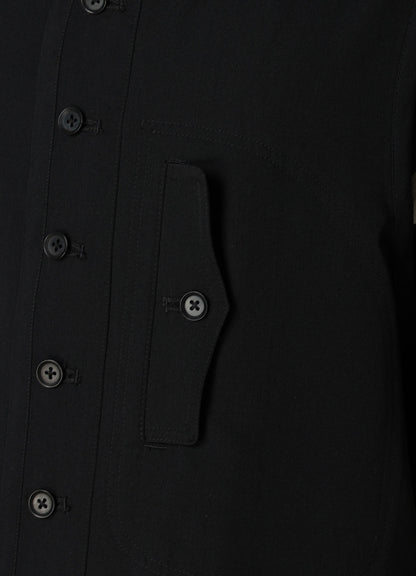 WOOL GABARDINE PIPING VEST