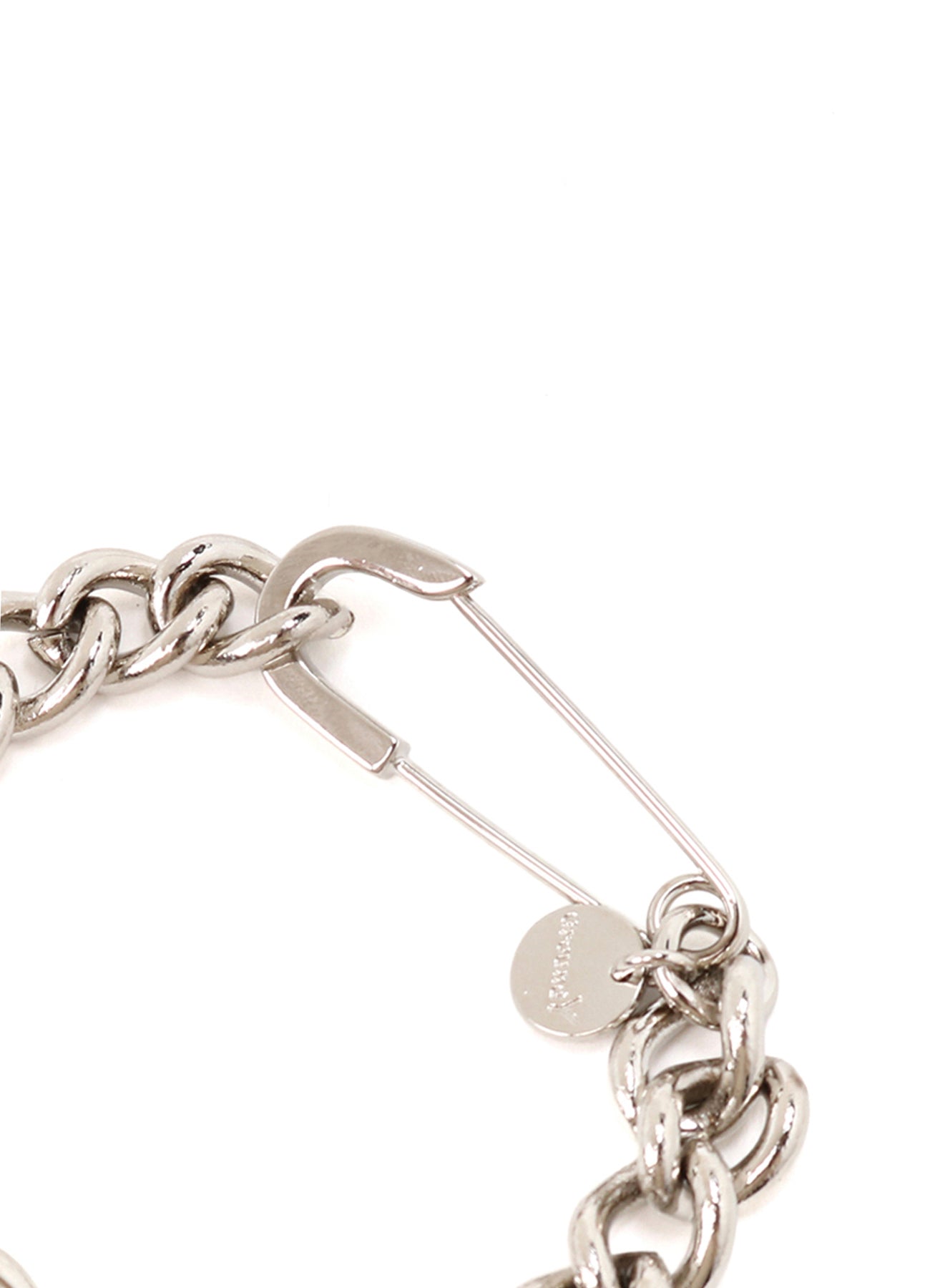 BRASS CHAIN BRACELET WOOL PIN