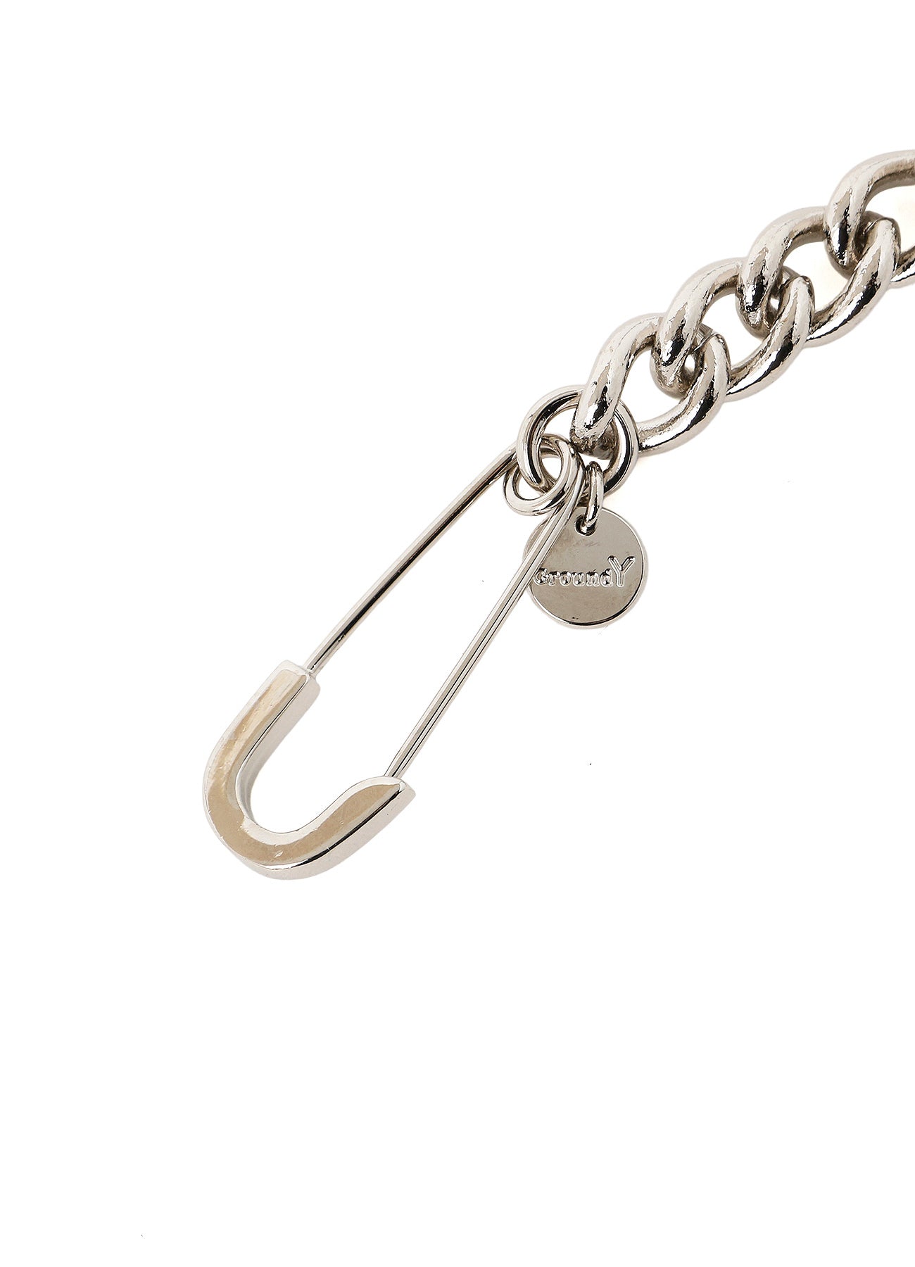 BRASS CHAIN BRACELET WOOL PIN