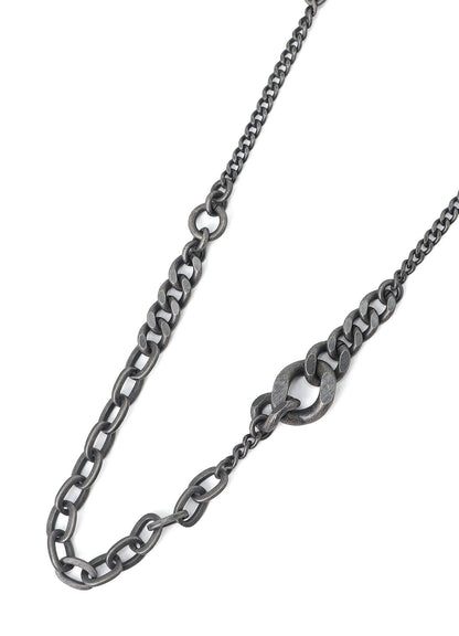 BRASS MIXED CHAIN NECKLACE